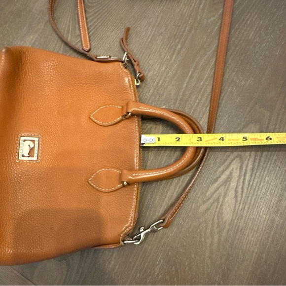 Dooney & Bourke Pebble Leather Satchel with Crossbody Tan‎ - Picture 15 of 16